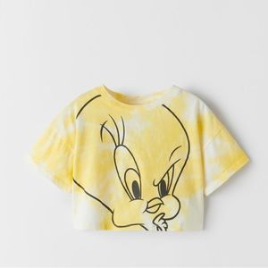 Nwt ZARA kids Tweety Tie Dye LIMITED Edition Top Size: 7